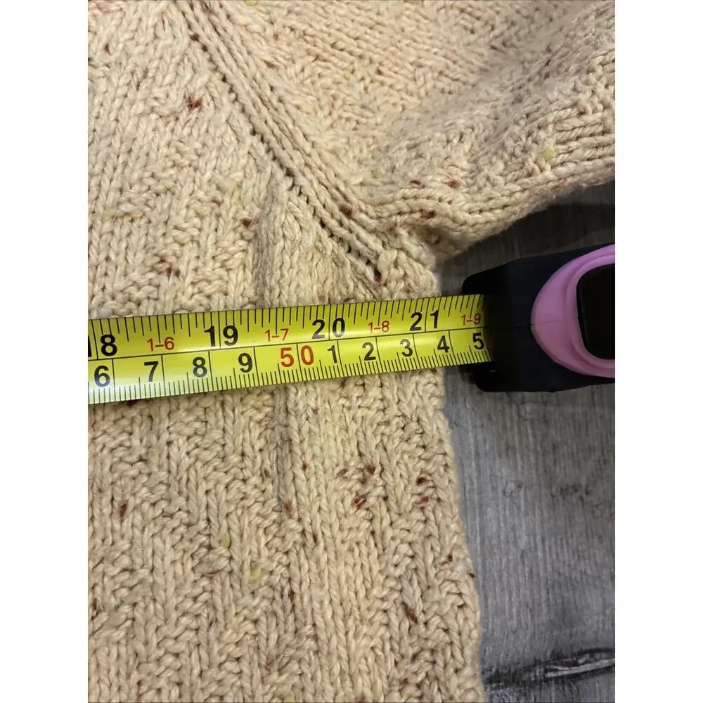 Cabela’s Women’s Yellow Cardigan L Flecked Chunky Knit Sweater